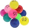 Colorful Numbered Bingo Balls 01-20 for Raffle Draws and Game Night Activities Portable 1.57 Inch Seamless Design