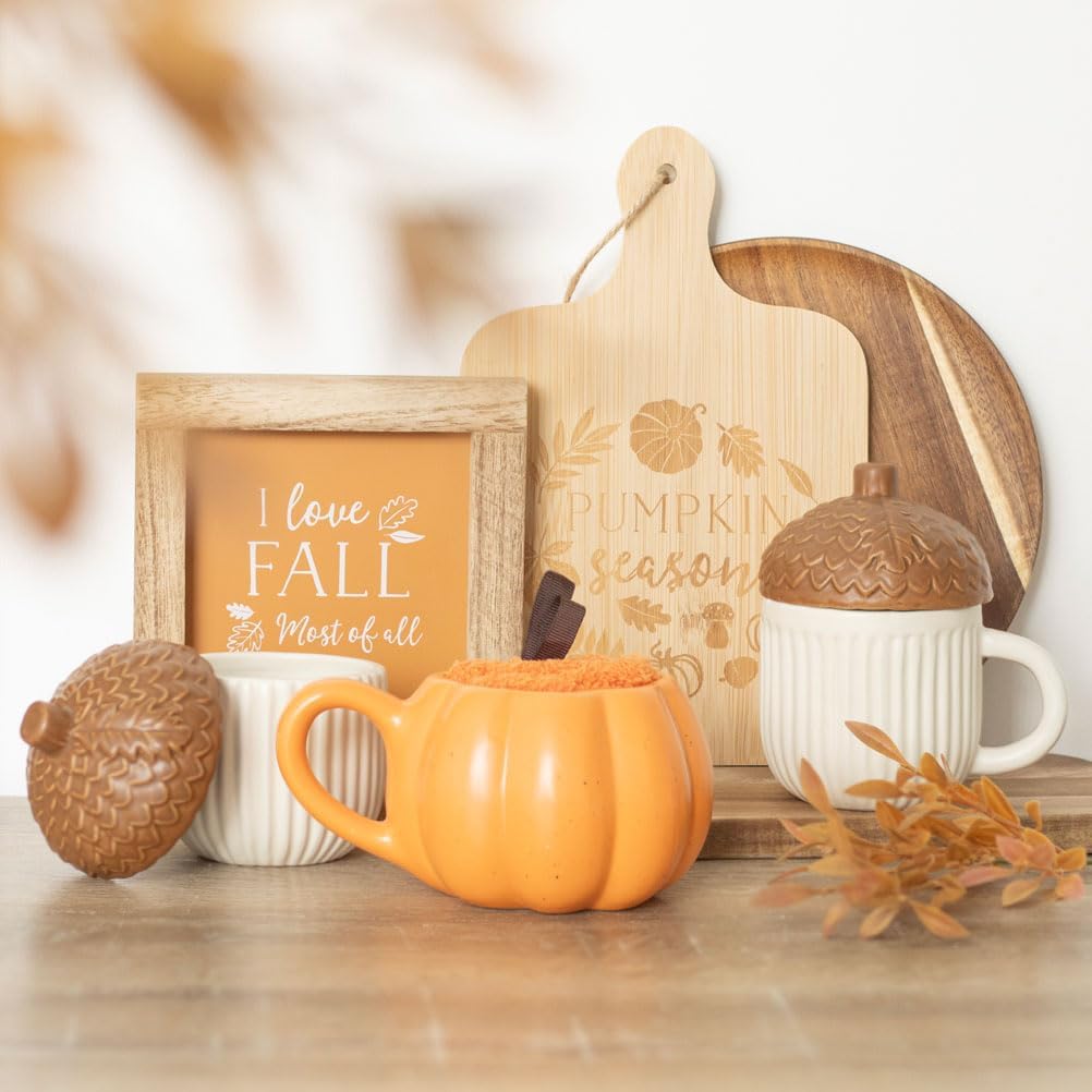 Something Different Pumpkin Season Bamboo Chopping Board (One Size) (Brown)