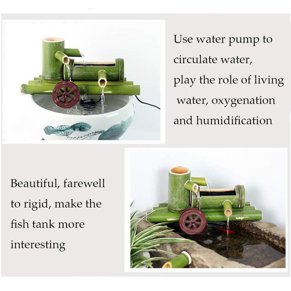 Decorazione per Fontana di bambù Fontana di bambù Caratteristica dell'Acqua Fontana Decorazione per Pompa Decorazione del Giardino Cascata Sculture per Esterni da Giardino Giapponese, 70 cm