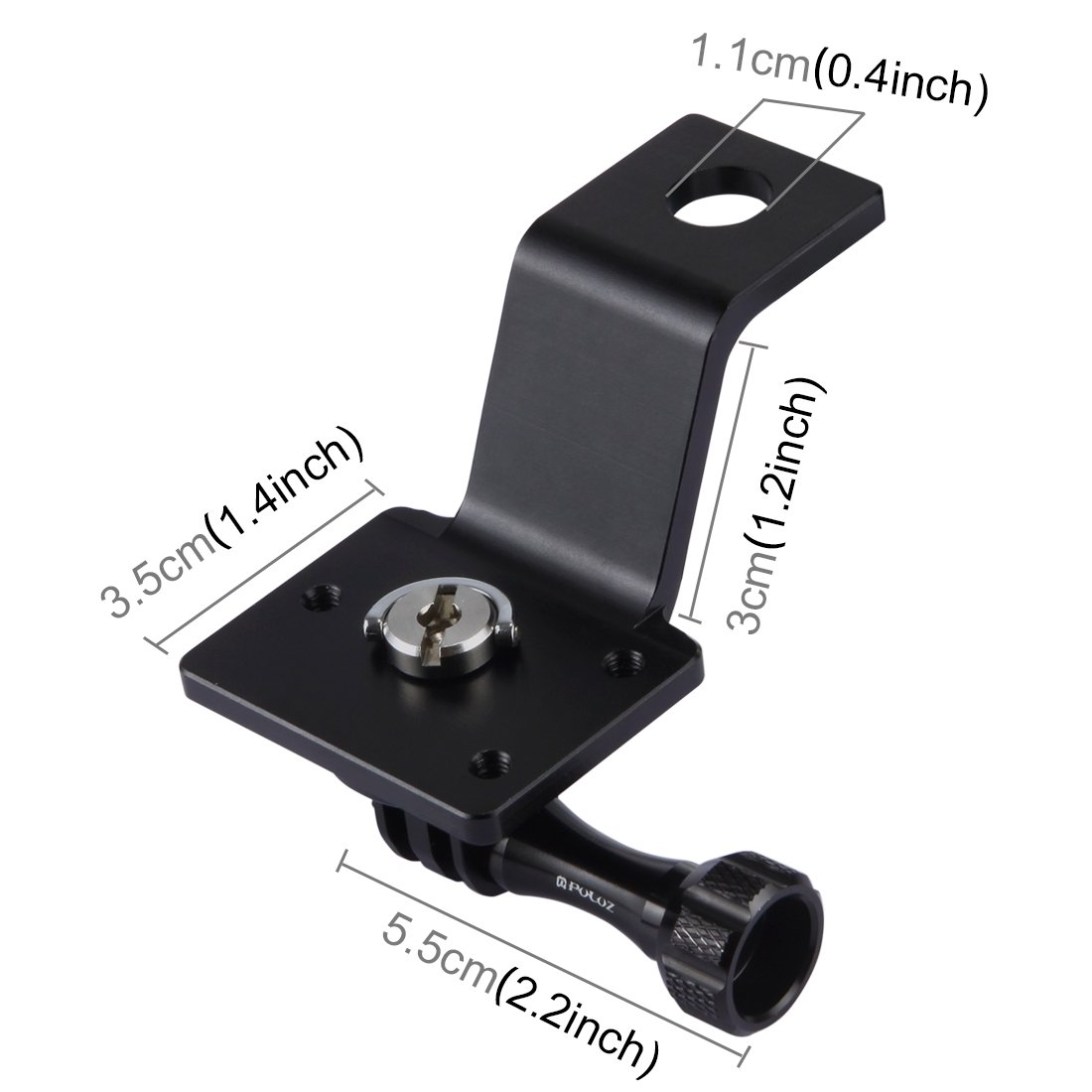 PULUZ accessori moto specchio/bullone supporto fisso metallo bici supporto per GoPro Hero 5 4 sessione nero argento 4 3 3 2 sport Action Camera (Oro