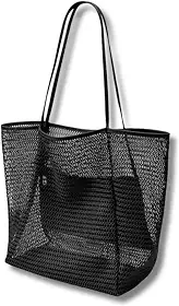 Bolsa Feminina Alça Ombro Praia e Piscina, Grande Capacidade - Moda Verão Transparente, Resistente a Viagem e Piscina