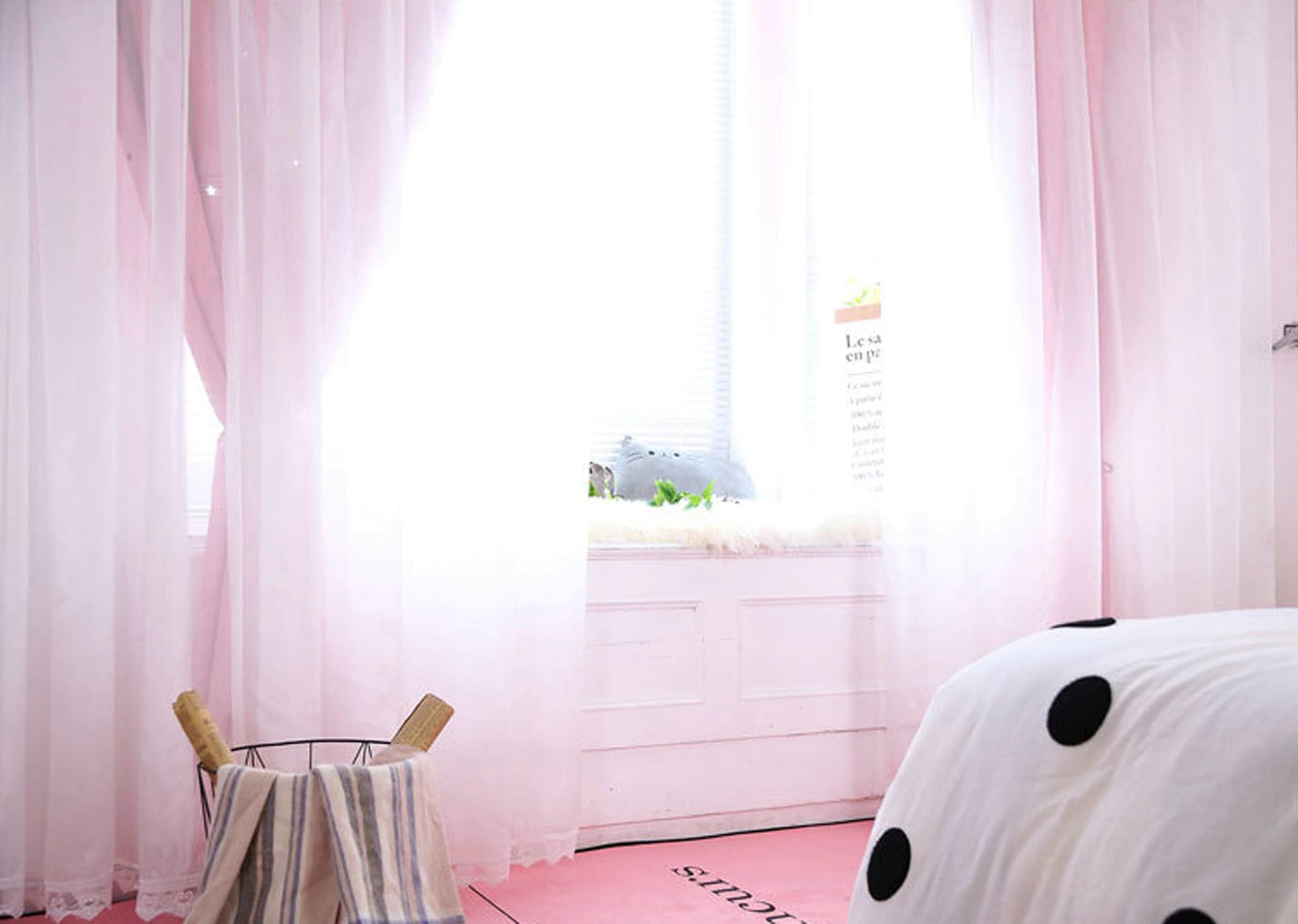 KnSam Juego de 2 cortinas opacas con ojales, para habitación infantil, estrella, poliéster, ojales para ventana, cortinas opacas para niños, cada una de 137 x 183 cm