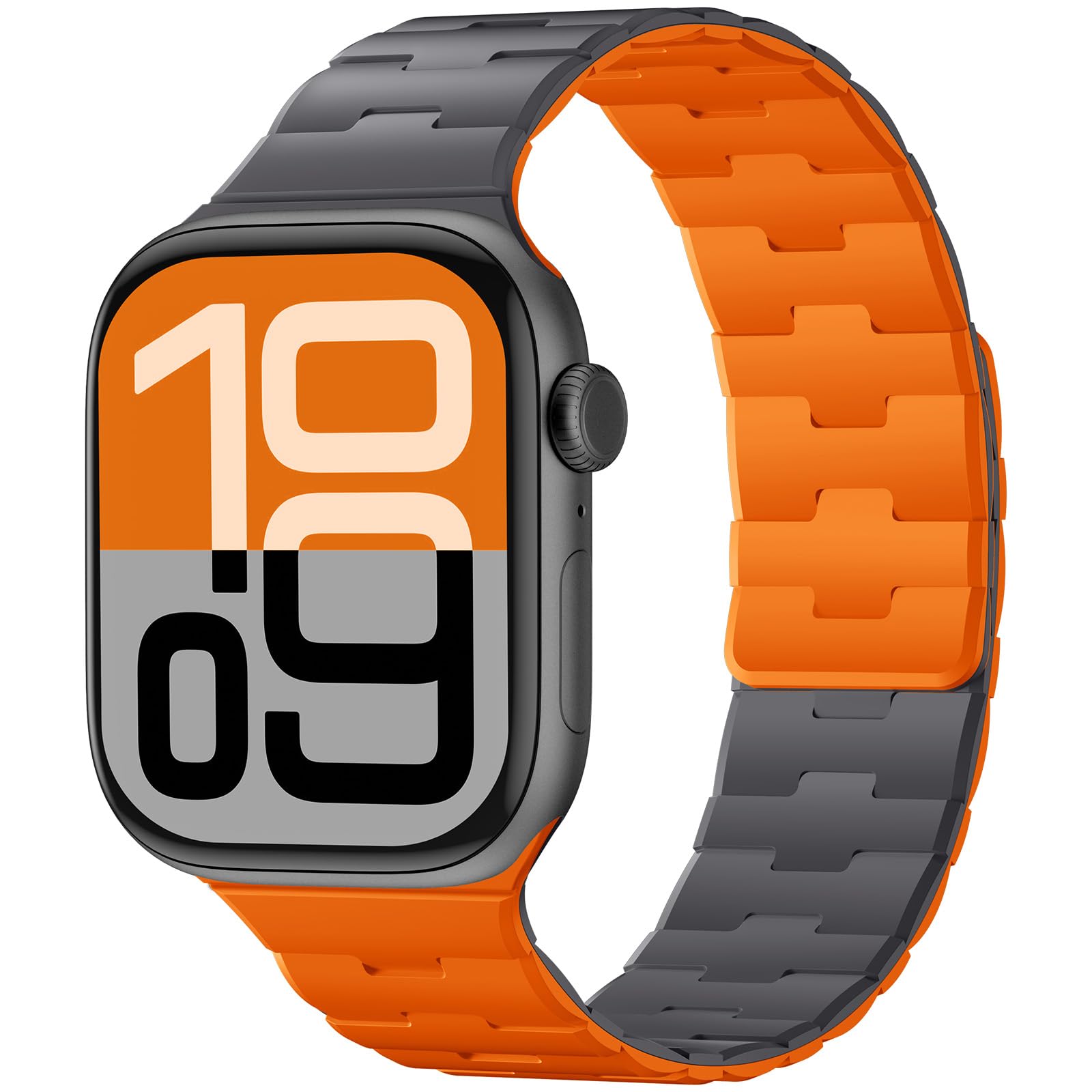 Bandletic Doppelseitiges Reversibles Magnetisches Armband Kompatibel mit Apple Watch Series SE3/SE211/10/9/8/7/6/5/4/3/ Silikonarmband für iWatch Ultra 3/2/1 49mm 46mm 45mm 44mm 42mm 41mm 40mm 38mm