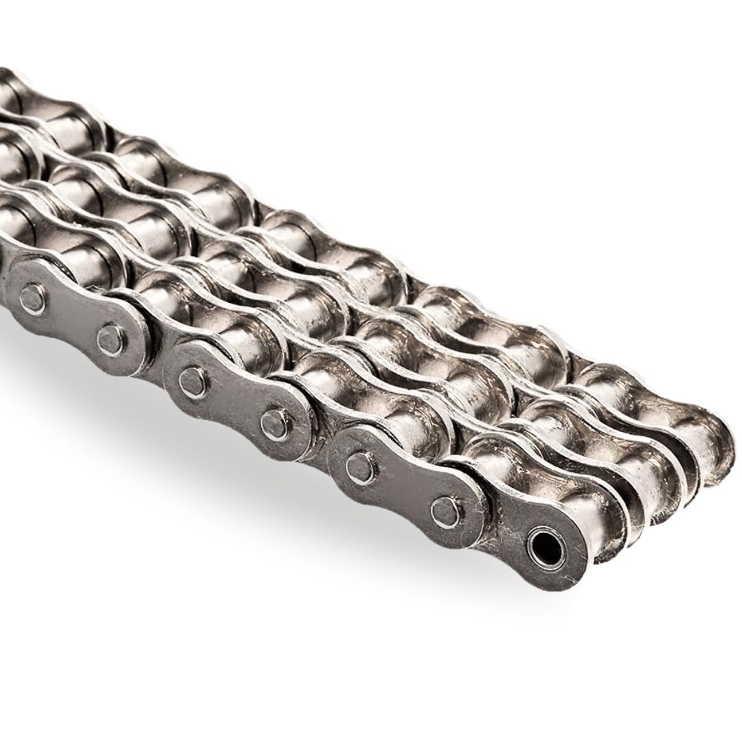 CMW - Catene di trasmissione standard - Triplo dente - Acciaio inox - Passo 19,05 mm - ISO - 12B-3 - Rotolo da 5 metri