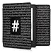 Produktbild kwmobile Kobo Aura H2O Edition 2 Hülle - Kunstleder eReader Schutzhülle Cover Case für Kobo Aura H2O Edition 2 - Hashtag Hintergrund Design Weiß Grau Schwarz