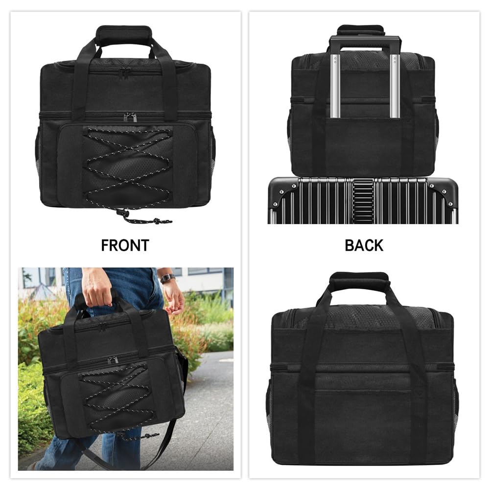 Borsa per Palle da Bowling Borsa da Bowling Portapalle da Bowling con Scomparti Imbottiti Spazio Extra per 1 Singolo Paio di Palle da Bowling Resistente Facile da Installare Facile da Usare,B