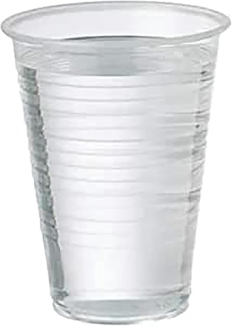 KAV Disposable Clear Plastic Cups - 7oz Plastic Glasses for Travel, Wedding Party, Picnic, Wine, Juice, Dessert, Cold Drinks, Drinking Water, Coolers, Vending (180 ml) (Pack of 100)