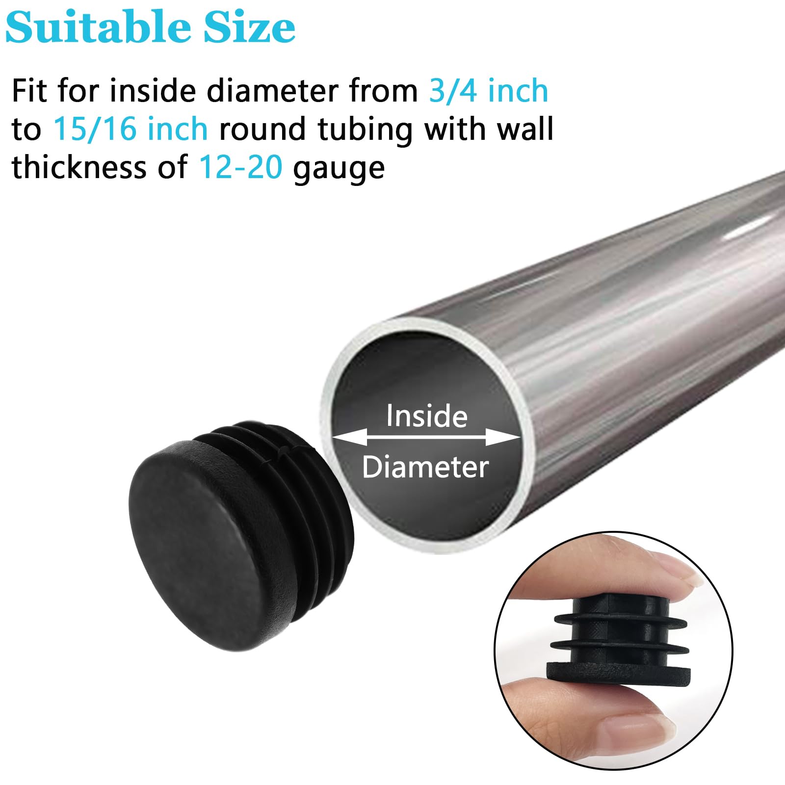 Oval Table Chair Leg Tube Pipe Insert End Cap 40mm X 20mm 20