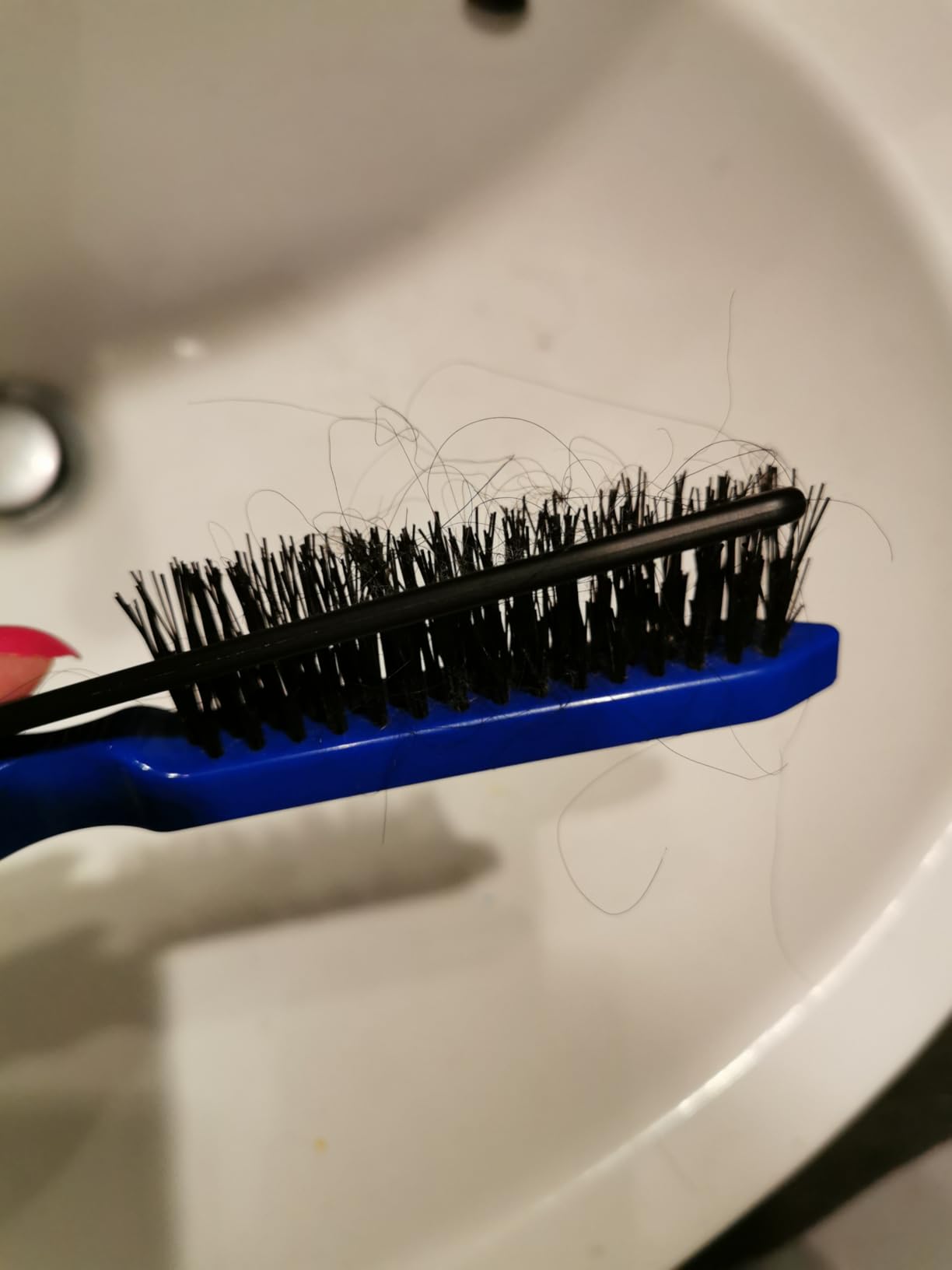 Yaomiao 6 Pcs Teasing Brush Set, 3 Row Nylon Rat Tail Combs for Fine Hair, Back Combing, Root Lifting, Scalp Massage, Hair Brushes for Women Salon Home Use(Black, Blue, Pink, Purple)