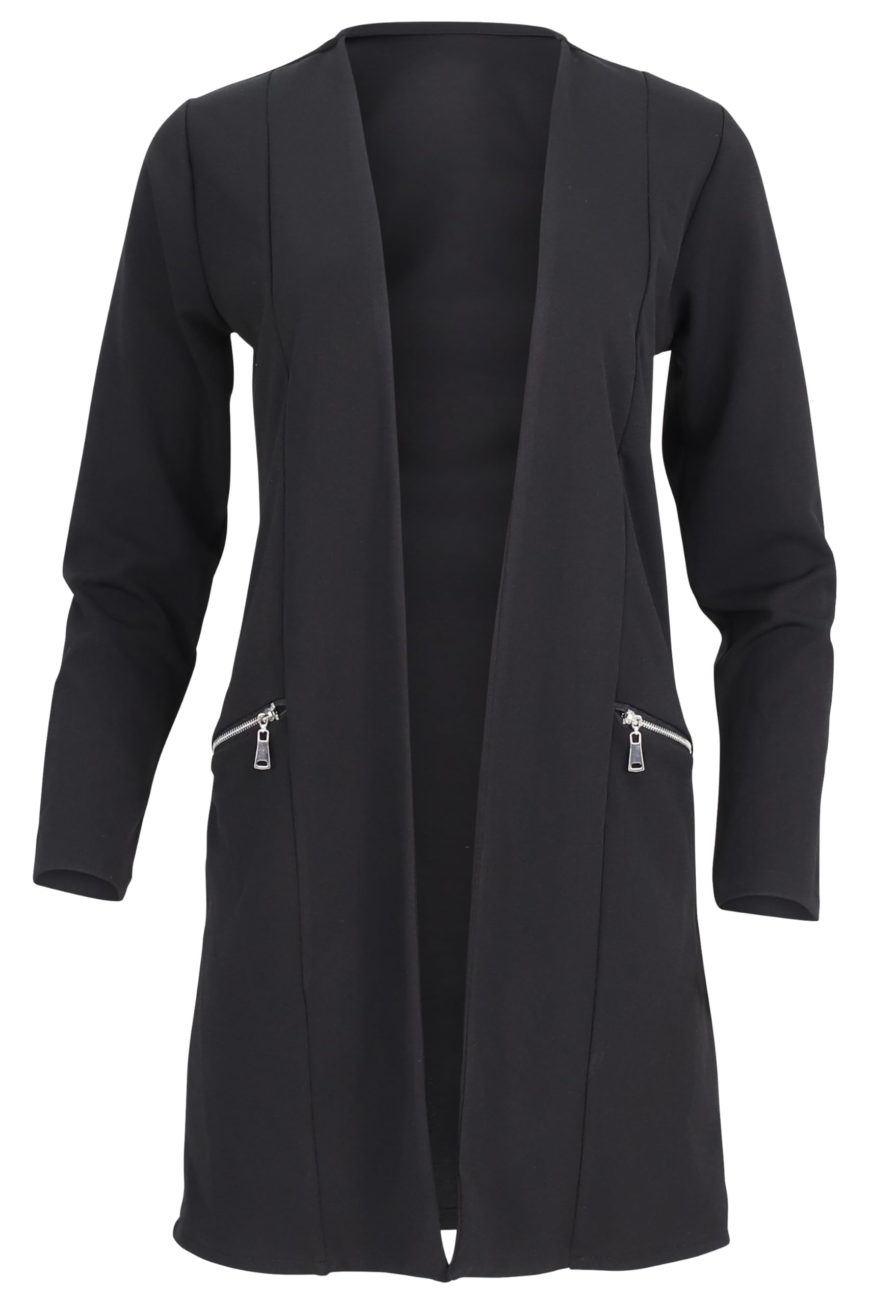 Malito - Damen Langarm Casual Blazer - offener eleganter Stretch-Blazer - weich & figurumspielend - Business Longblazer 6041