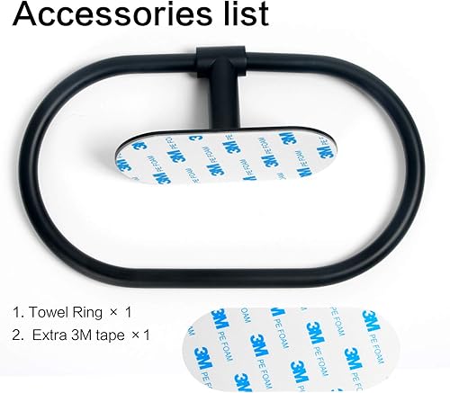 Miniatura 7 de HouseAid Toallero autoadhesivo para baño, soporte para toallas de mano adhesivo de acero inoxidable, sin perforaciones, moderno colgador de toallas