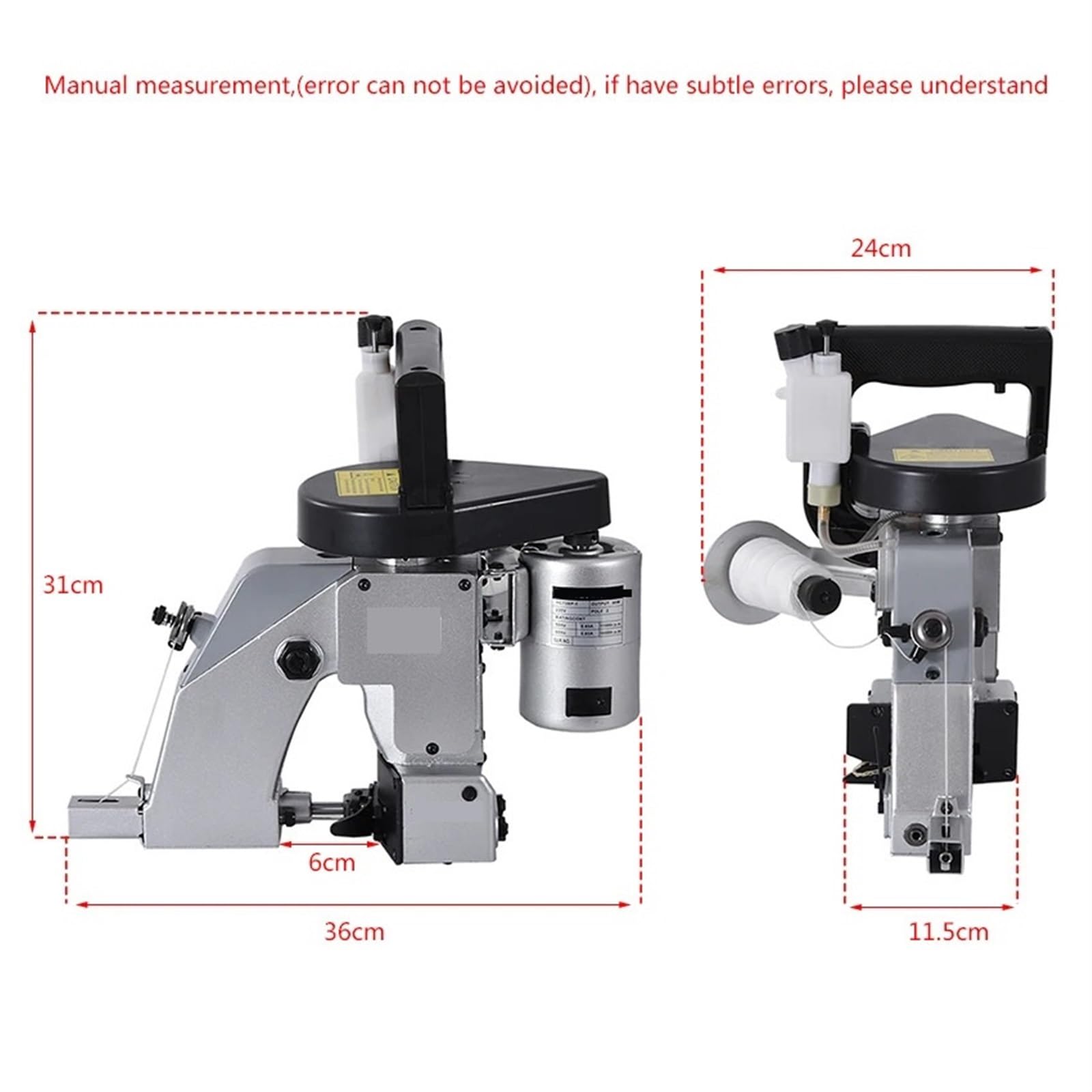 Macchina da cucire elettrica Macchine sigillatrici automatiche Kit for chiudere sacchetti Macchina for cucire Strumenti tessili portatili for la casa per principianti e fai da te