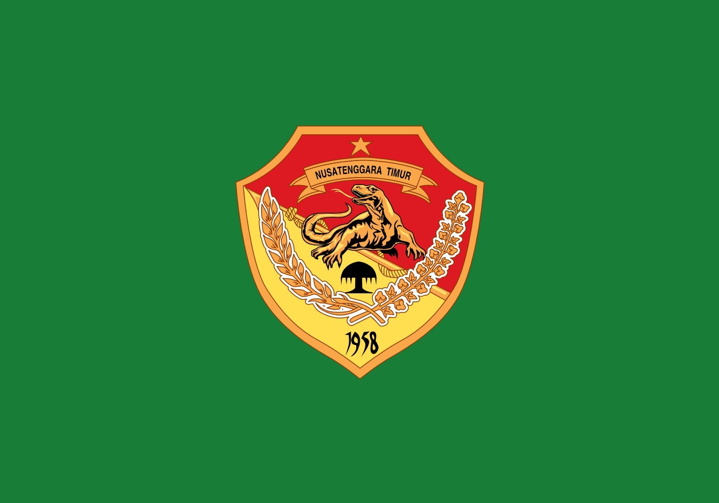 Drapeau East Nusa Tenggara grand modèle pour rassemblement culturel