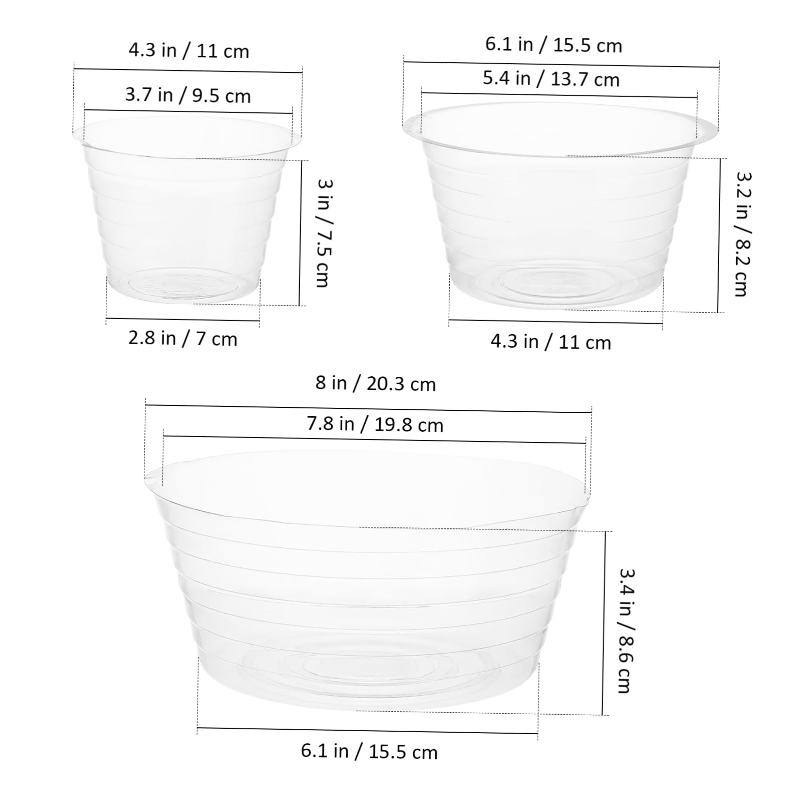 Sosoport Flower Pot Drip Trays Plant Watering Trays Large Plant Pots Saucer Catcher Liners