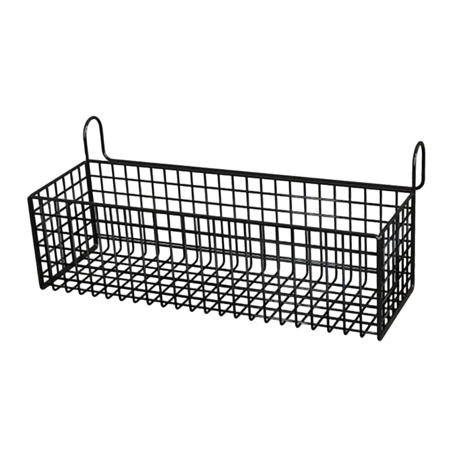Bedside Hanging Storage Basket Metal Beside Shelf for Dormitory Office Hotel 31.5cmx10.5cmx12cm-image-38