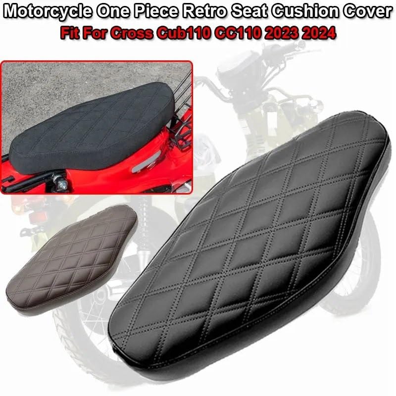 Funda asiento moto para Honda Cross Cub 110 2023 cojín acolchado impermeable y ergonómico 2