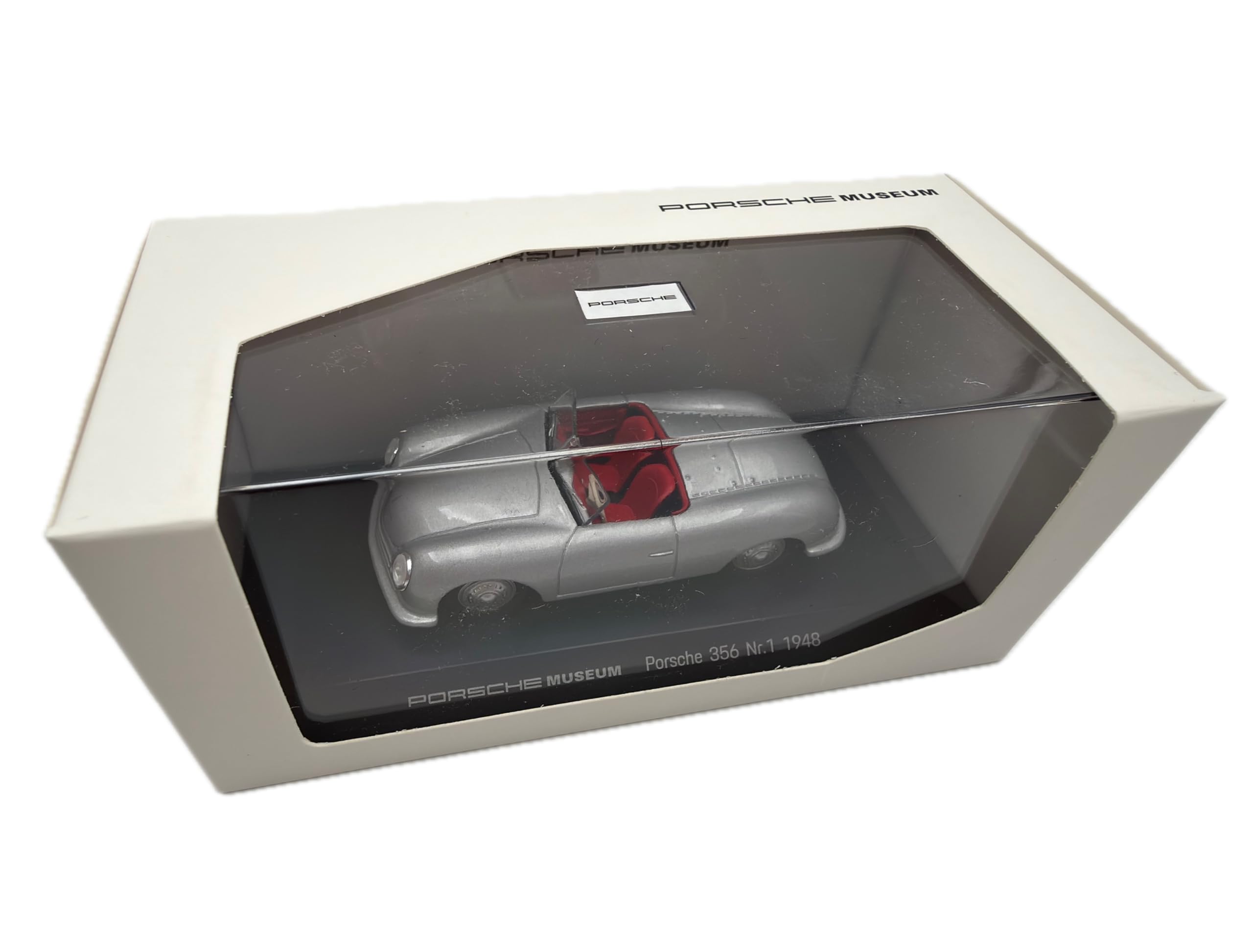 Porsche 356 1948 Modellauto 1:43, Silber - Detailgetreues Sammlermodell I GT Marketing I Miniatur Fahrzeug (Museum Edition)