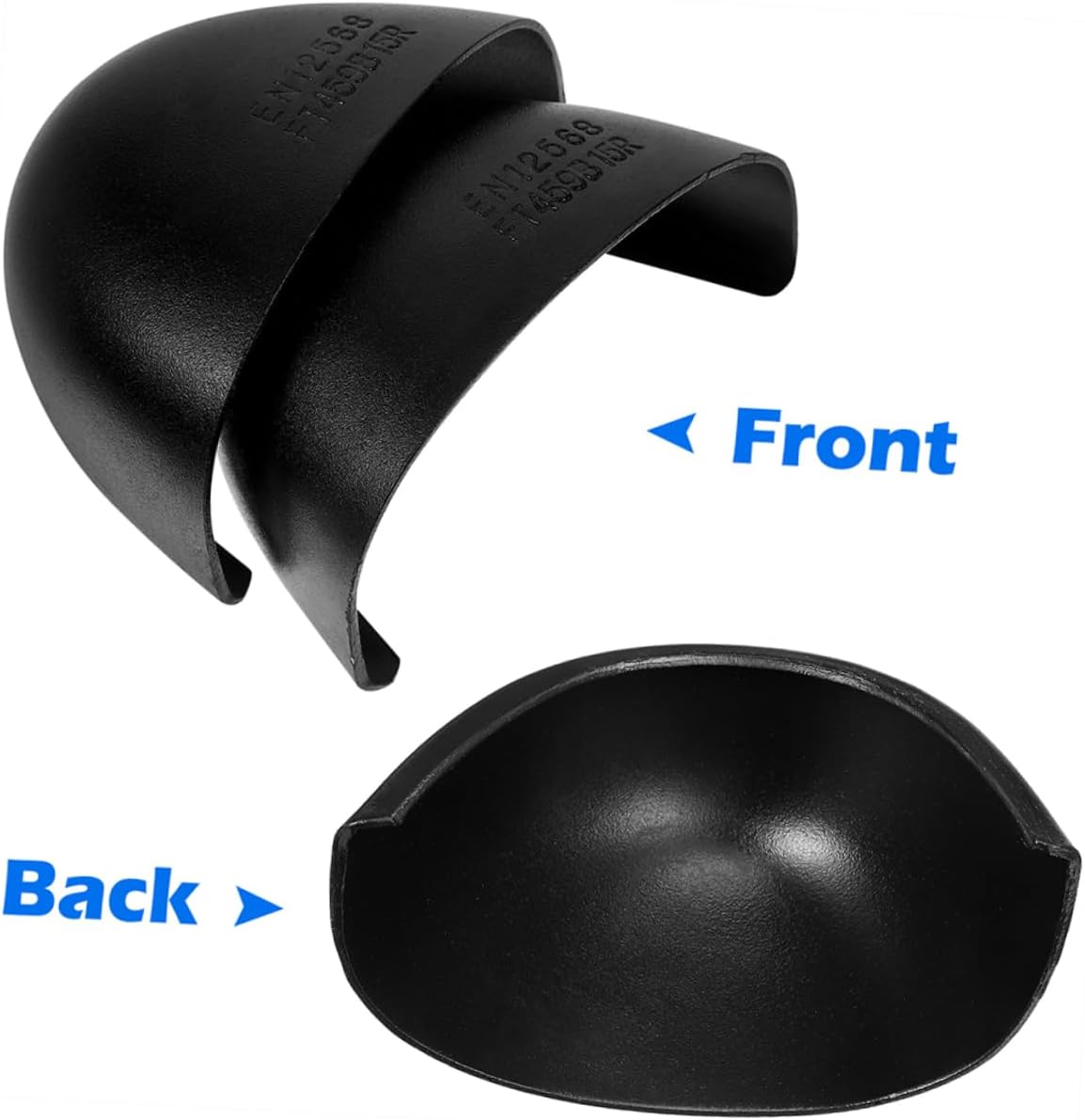 Vaguelly 4pairs Safety Toe Inserts for Work Shoes Puncture-resistant Boot Caps Heavy-duty Protective Guards for Men and Women for Construction and Industrial Use Per Pack