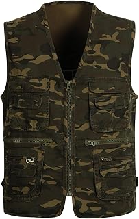 AMhomely Mens Waistcoats Uk Casual Zip Up Jacket Men Outdoor Casual Vest Coats Outdoor Vest Leisure Jacket Lightweight Vest With Zip Many Pockets Vest Jacket Breathable Photography Top
