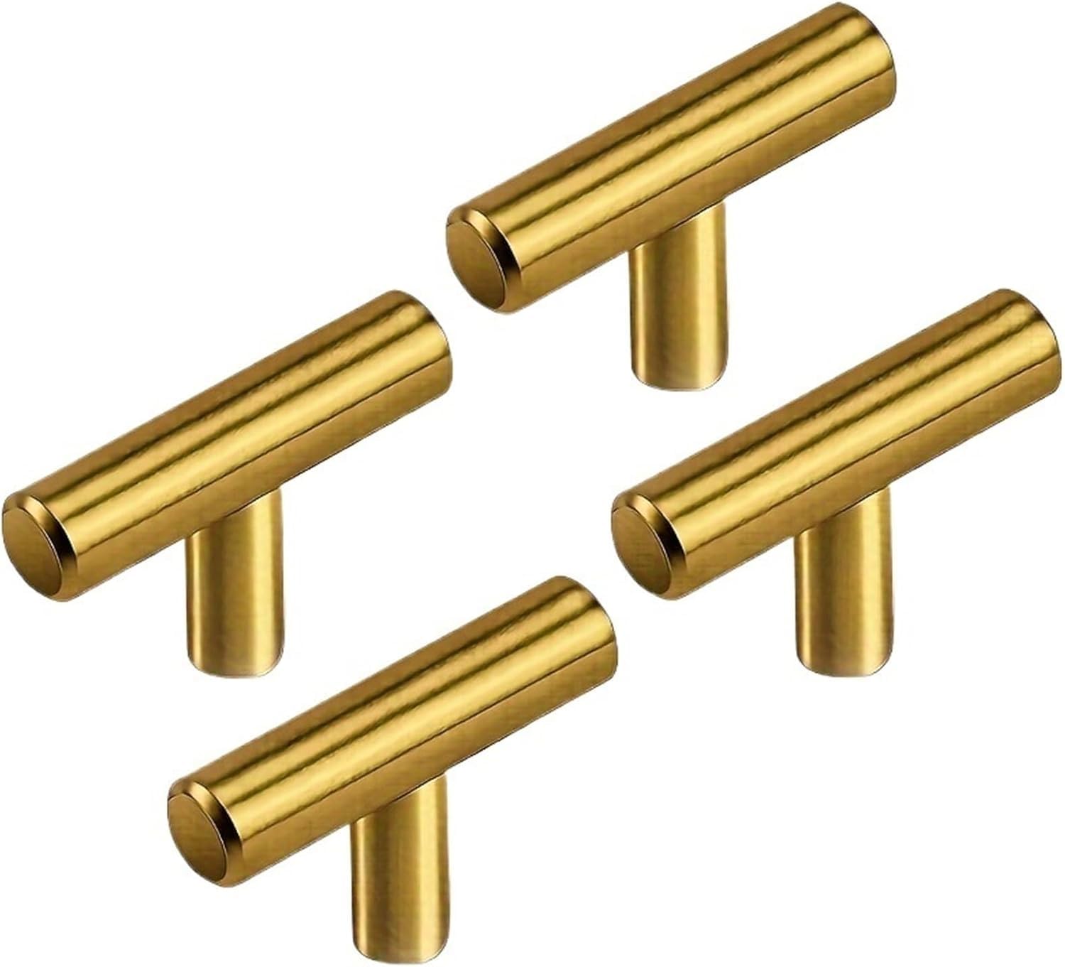 Gkirqvpe 10Pcs Golden Cabinet Knobs, Pack Of 10 Stainless Steel Cabinet Handles Multicolor(10Pcs Golden)