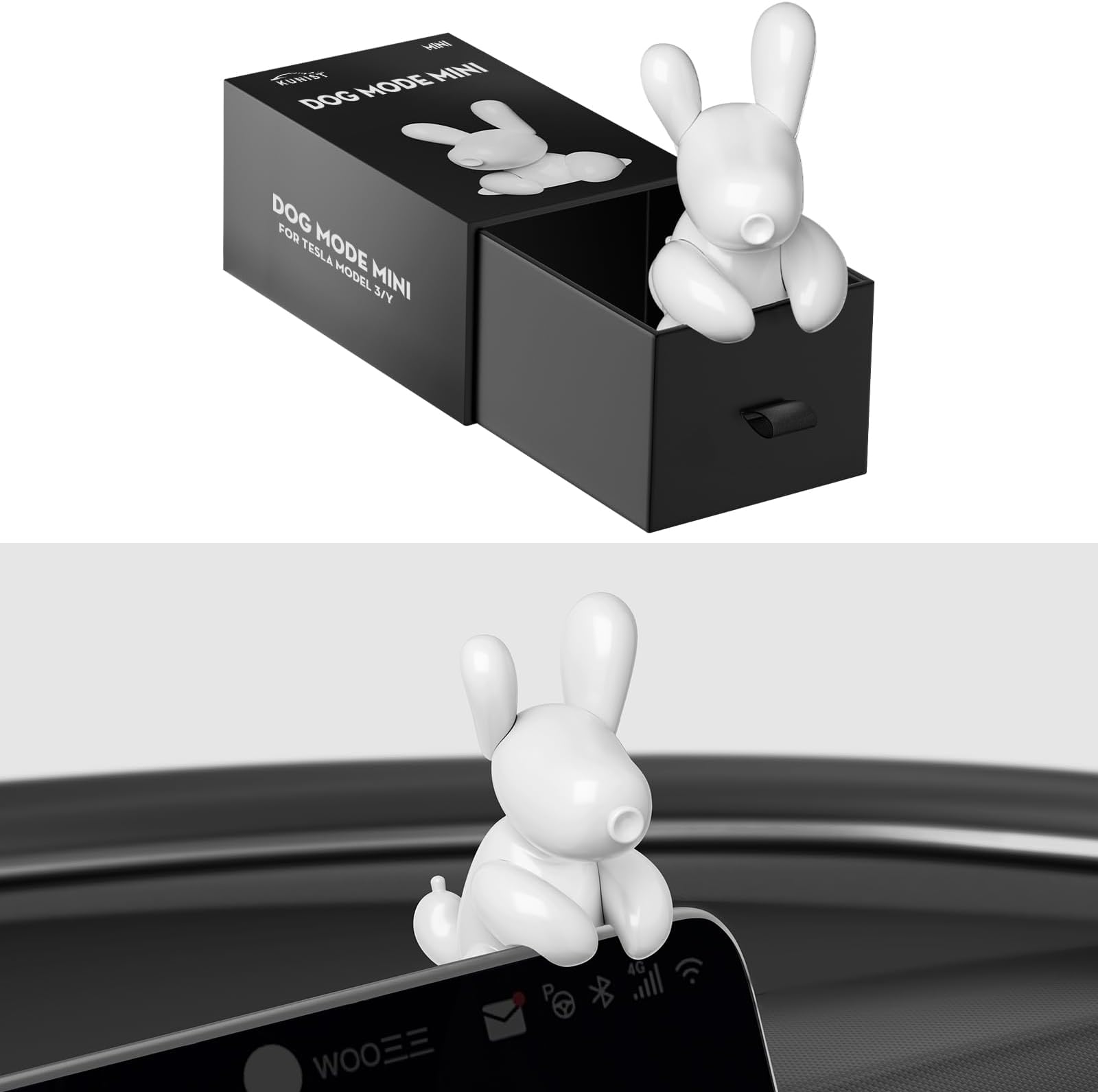 for Tesla Model Y 2026 Dog Mode Mini Screen Decoration Ornament Funny Decors Compatible with 2017-2026 Tesla Modle 3 and New Modle Y Juniper Interior Accessories (Gift Box)