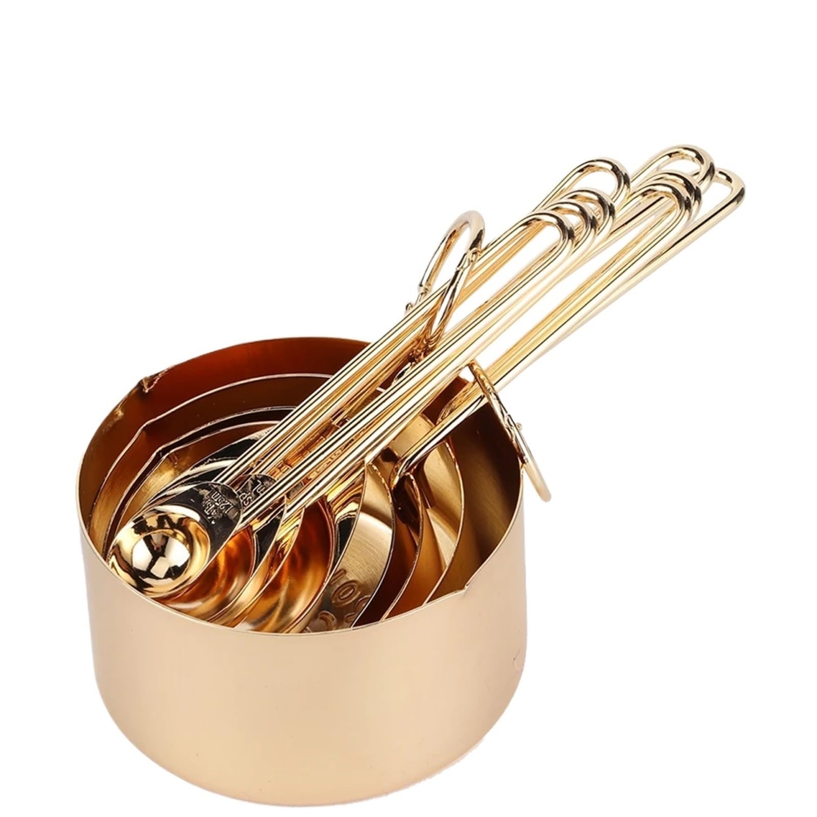 Juego de cuchara taza medidora acero inoxidable 8 piezas