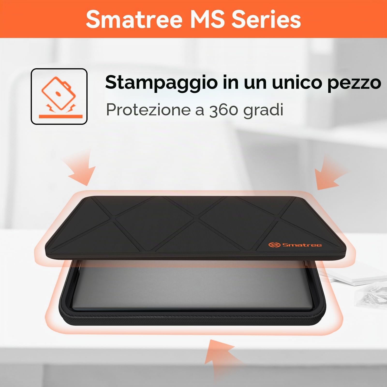 Smatree MS78T custodia rigida in EVA con supporto per 15,6 pollici Samsung Galaxy Book 5/4/3 360, per 15,6 pollici Samsung Galaxy Book 2 Pro 360 portatile, antiurto Hard custodia