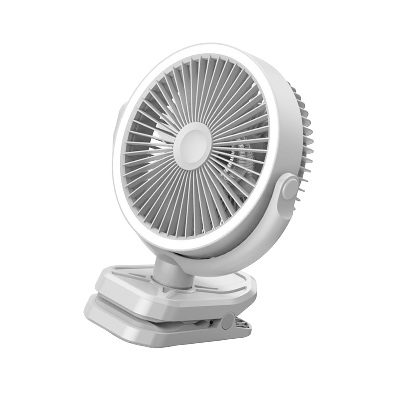 SHINLHUA Desktop Fan with Sturdy Clip Base and Hook 10000mAh Rechargeable Battery for Indoor Outdoor Cooling Quiet Desktop Fan