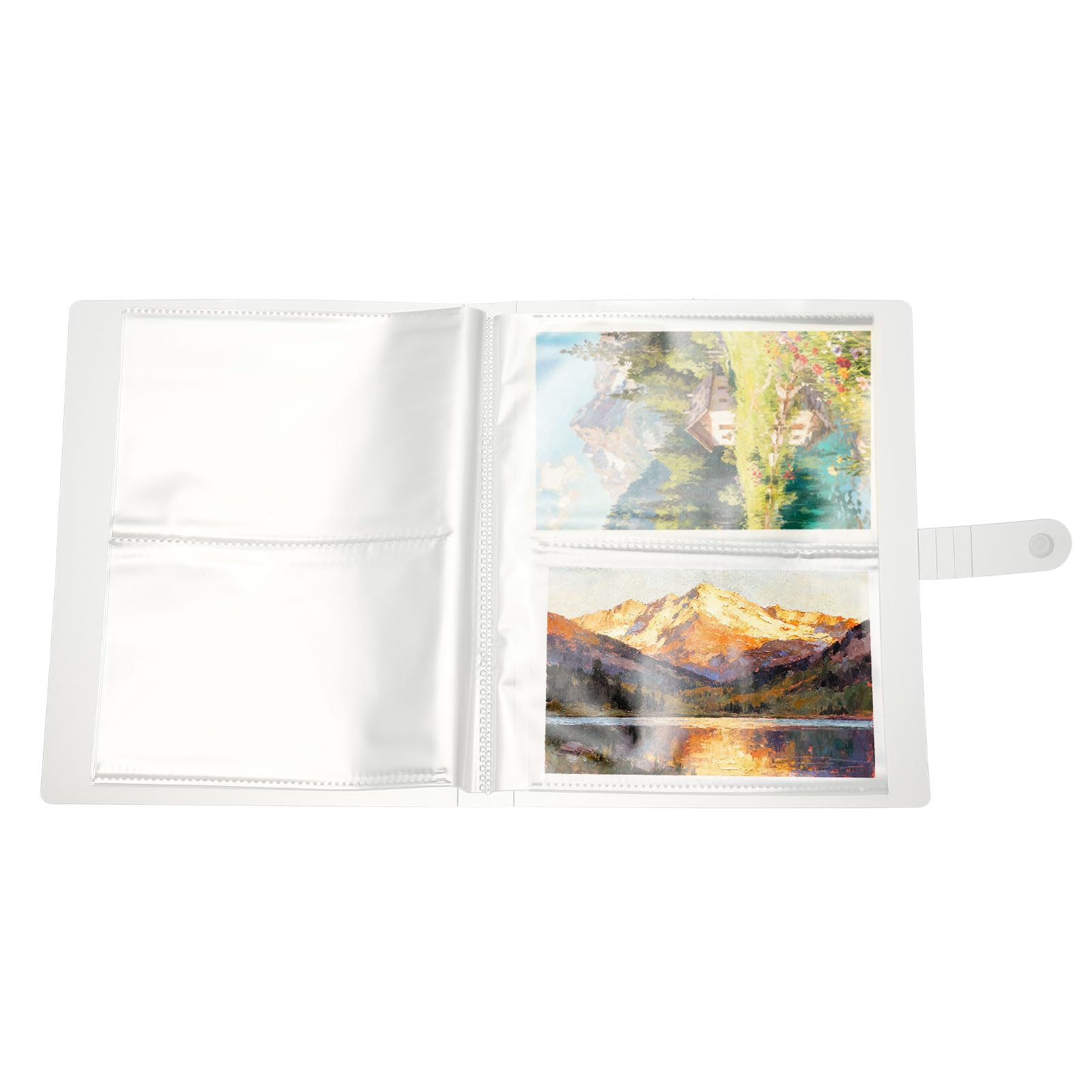 PATIKIL 4.6x6.5 Index Card Holder, 1 Pack Clear Index Card Binder Flash Cards Organizer Storage Pouches 20 Page Hold 80 Cards Plastic Booklet Folder for Notecards&Recipe Notebook