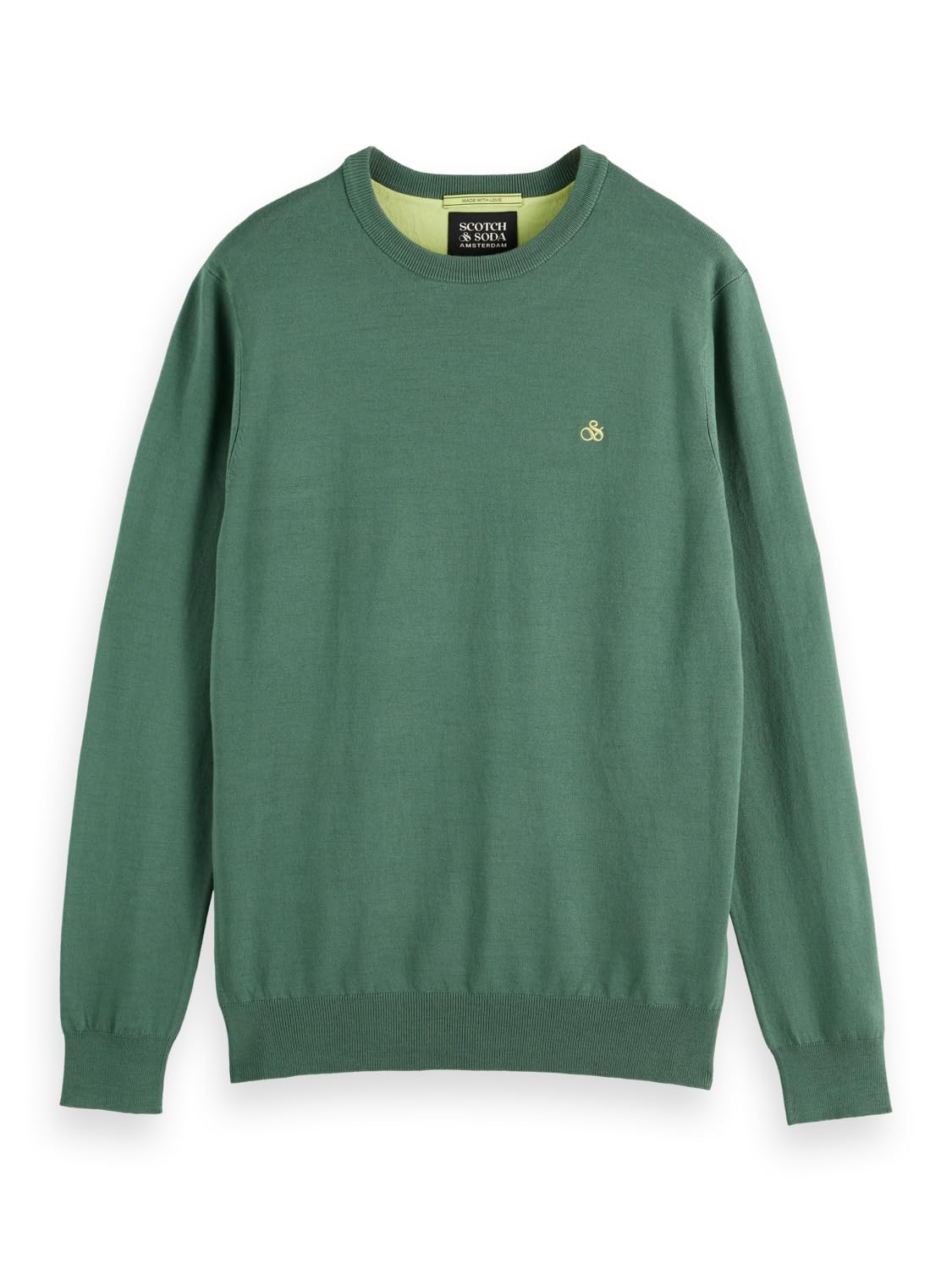 Scotch & Soda Men's Viscose Pullover Sweater (Pack of 1), Sage Green, XL