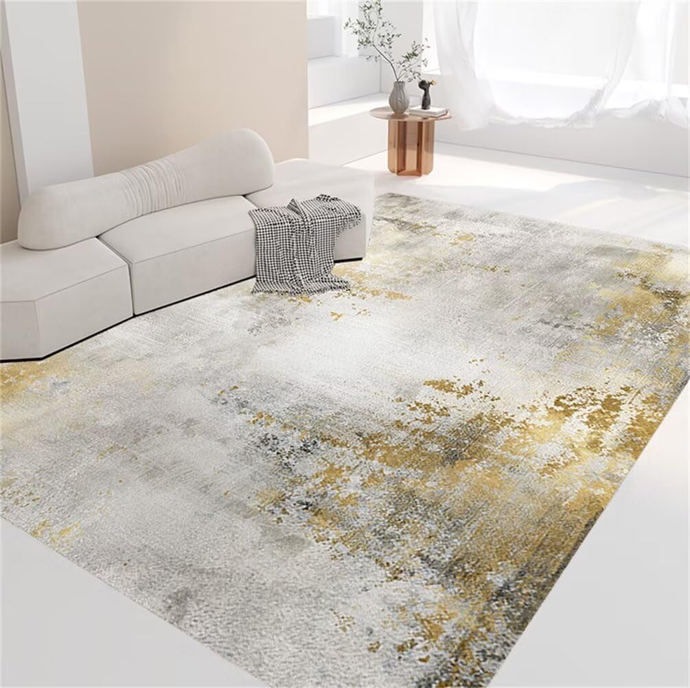 Tapis enfant chambre fille gris 50x150 cm avec motif abstrait minimaliste doux