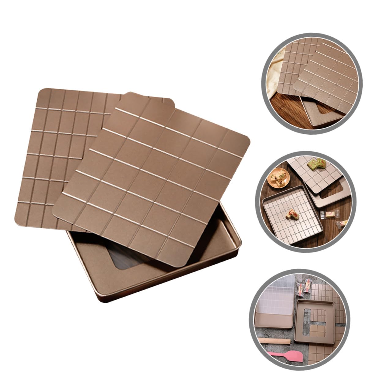 Gadpiparty Set Stampi per Torrone in Metallo Resistente con Griglia Integrata, Facile da Pulire e Anti-deformazione, per Cucina e Preparazioni Dolciarie Professionali
