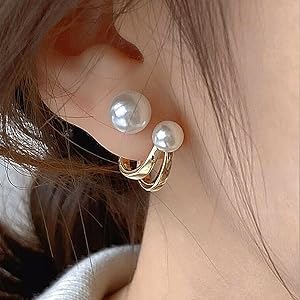 ピアス Pearl Double Hoop Earrings #9138 ピアス Pearl Double Hoop Earrings #9138 Pearl Double Hoops