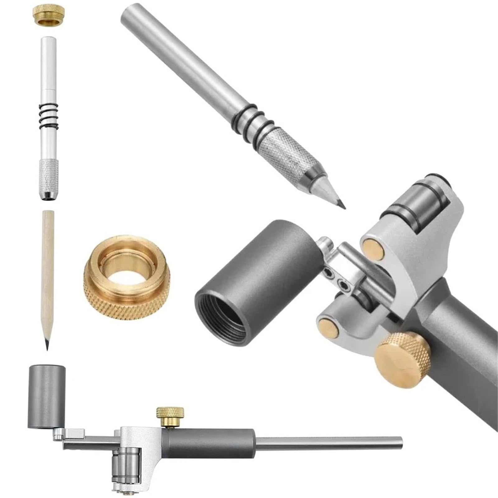 Medidor De Marcado De Rueda Medidor de trazado de madera de precisión con rueda de carburo, herramienta de marcado paralelo ajustable for carpintería