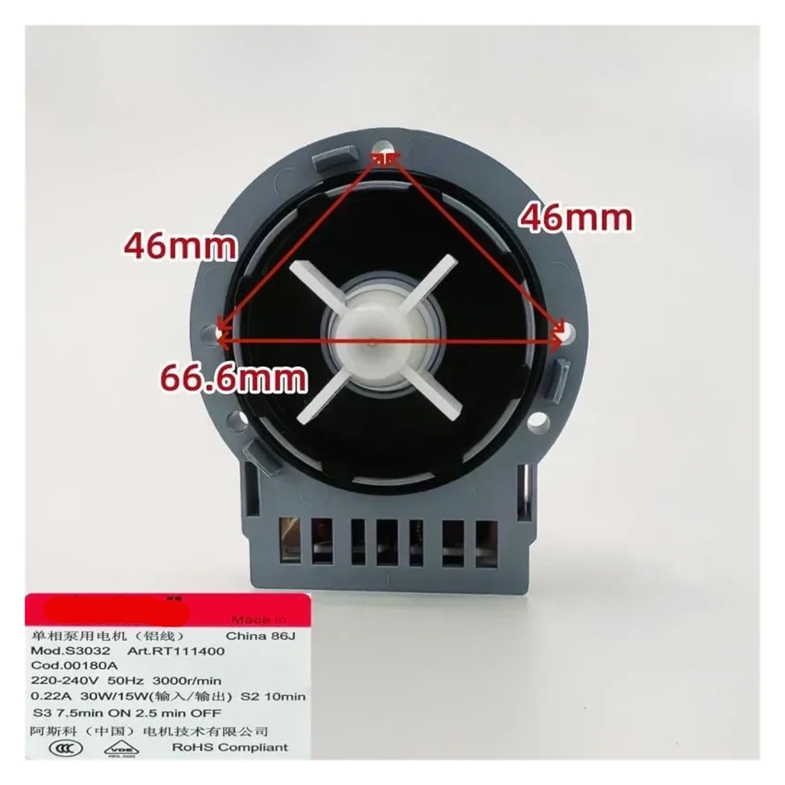 Bomba De Drenaje Universal For Lavadora De Tambor Askoll 00180A 30008D, Piezas De Repuesto For Lavadora, Compatible Con Samsung, LG