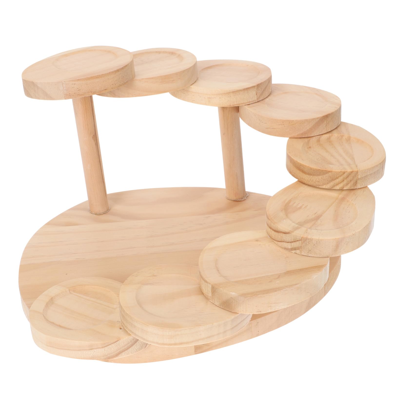 Alzata per Torte Multistrato in Legno Khaki, Portapiante e Cupcake per Decorazioni Matrimonio e Compleanno, Elegante Supporto da Tavolo Decorativo