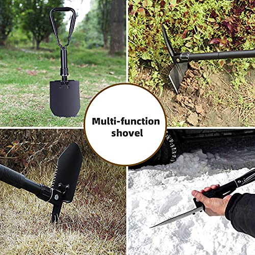 Military Folding Camping Shovel Portable Lightweight Outdoor Multifunctional Survival Shovel Camping, Gardening, Beach, Digging Dirt, Sand, Mud & Snow #TOP5