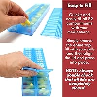 Vista 2 de Twice-a-Day Monthly Pill Box Planner Set - AM & PM Medication Organizer for 31 Days! Set Contains 2 Organizers for One Month.