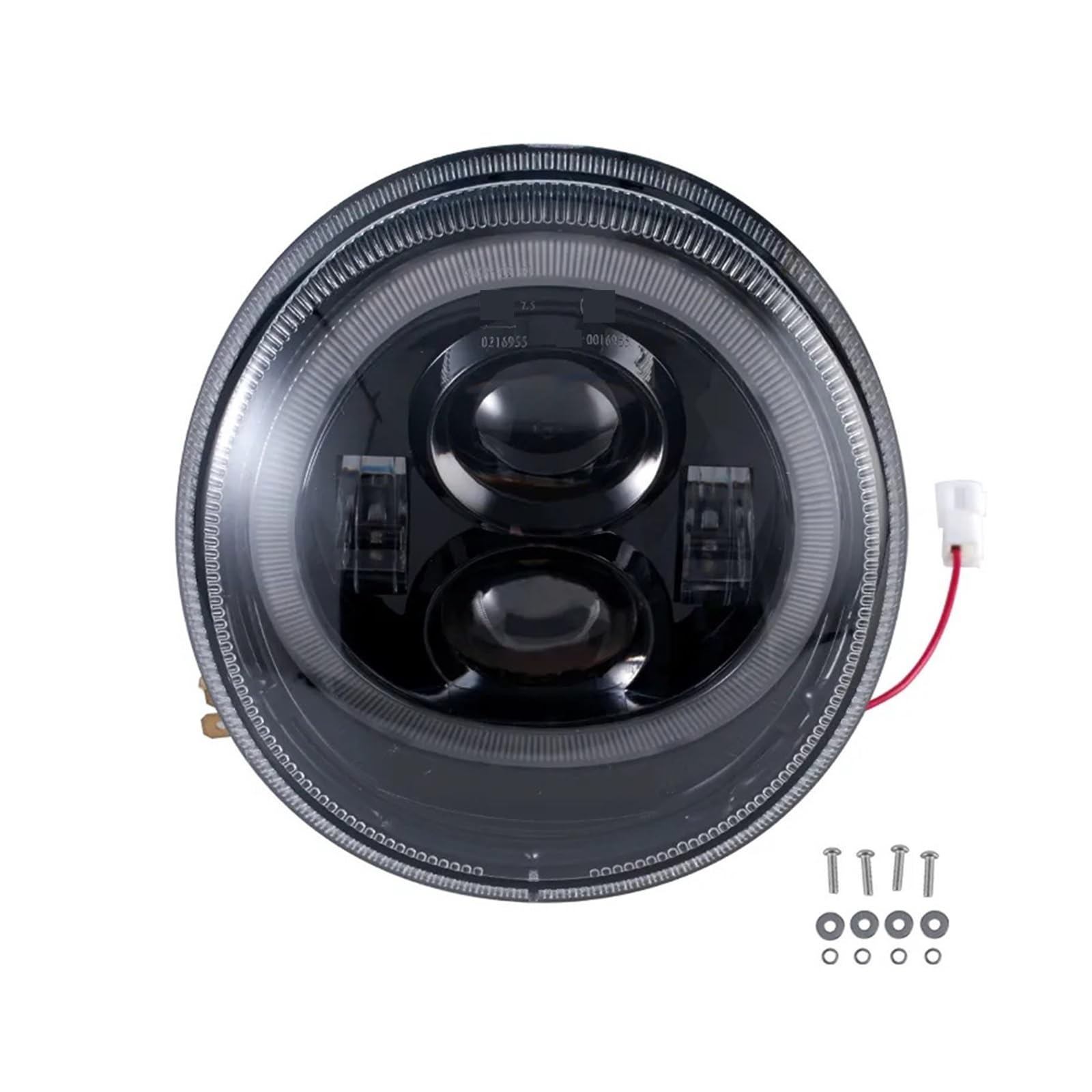 Phare LED noir pour Vespa GTS 300 avant 2018 avec halo lumineux chic