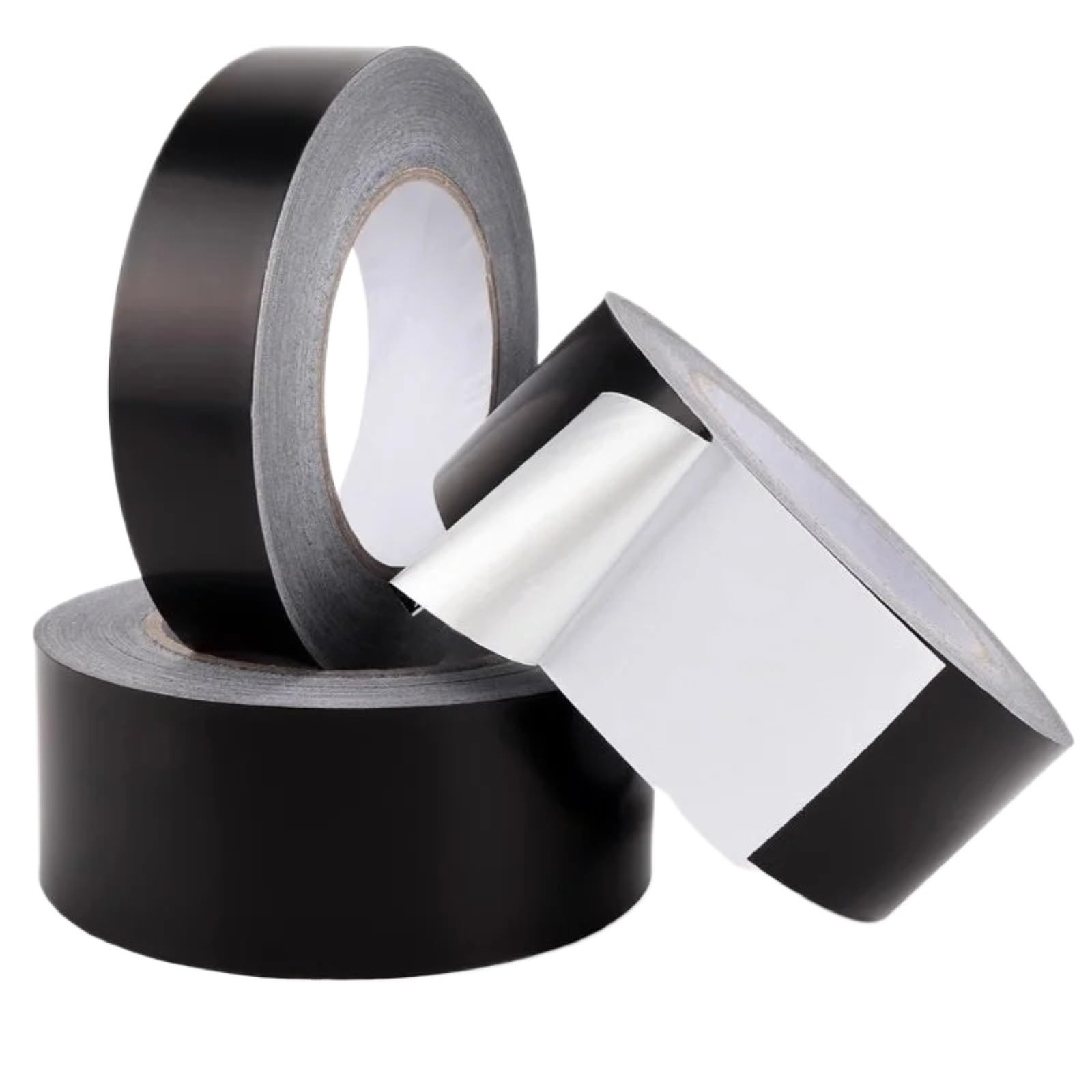 Rollo de Cinta Papel Aluminio Negro 50 m 10-50 mm for Sellado Ventanas Techo | 40mm