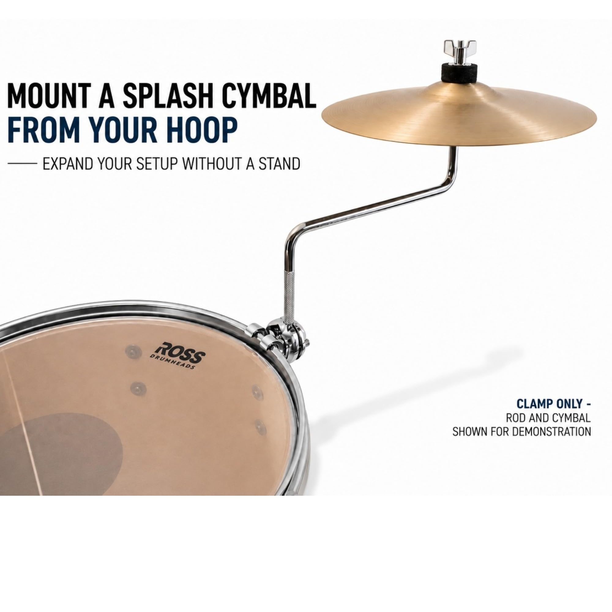 Cowbell Mount Bracket - Tom Hoop Klemme für Cowbell, Jam Block, Tamburin, Splash Becken