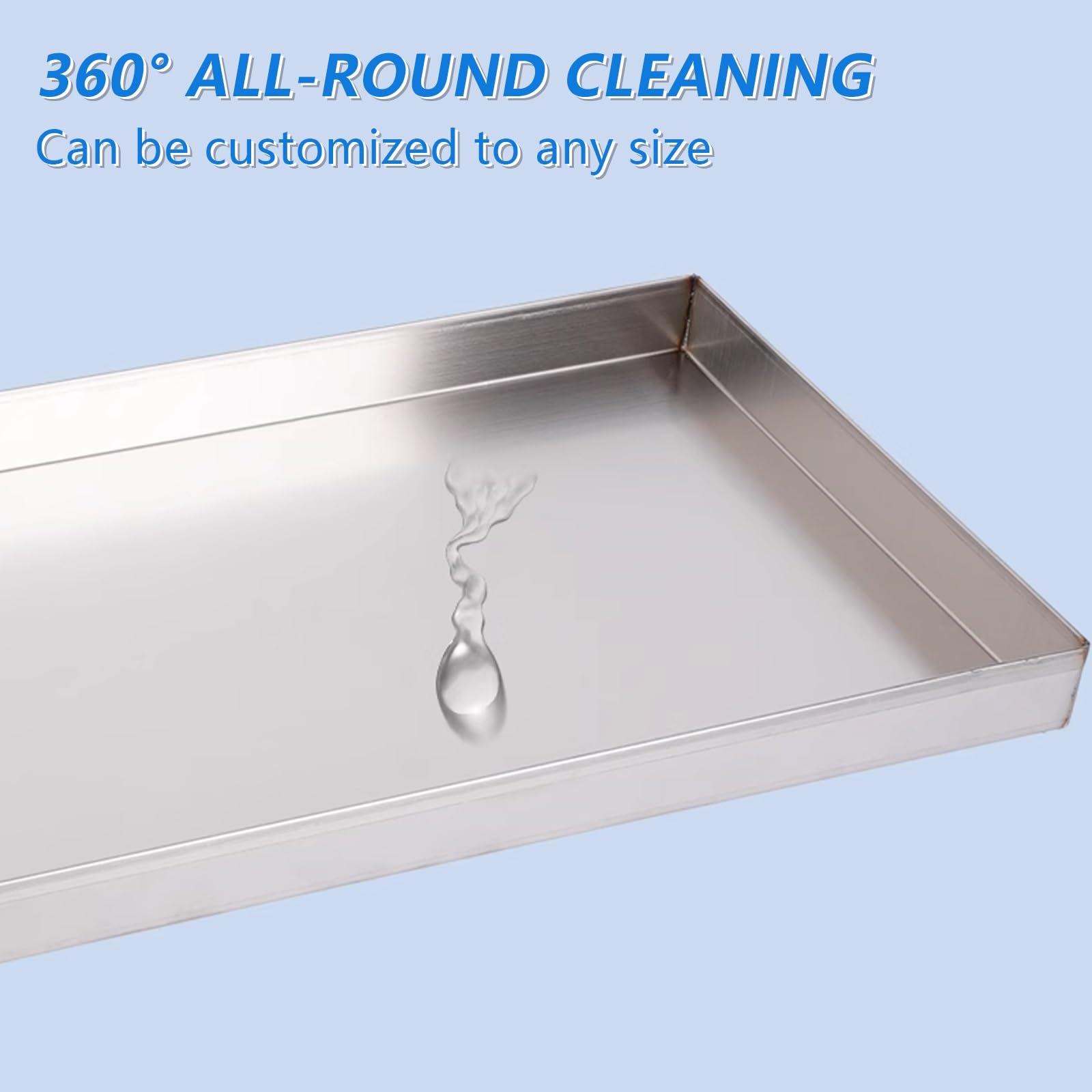 Vaschetta Raccogli Condensa Climatizzatore A Muro in 304 Inox Cassetta Scarico Condensa Welded Water Tight Fond Antiscivolo(80x80cm(32x32in))