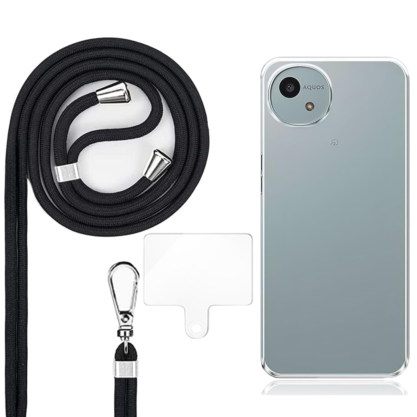 Amazon.co.jp: AQUOS wish5 SH-52F ケース ショルダー クリア アクオス