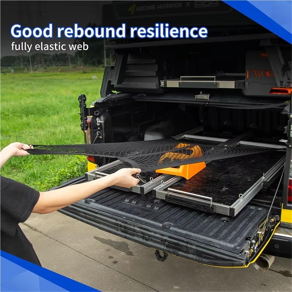 Auto Portaoggetti Bagagliaio Rete Elastica per Bagagliaio per BYD per Shark 6 Pickup per Fissa per(Double Layer)