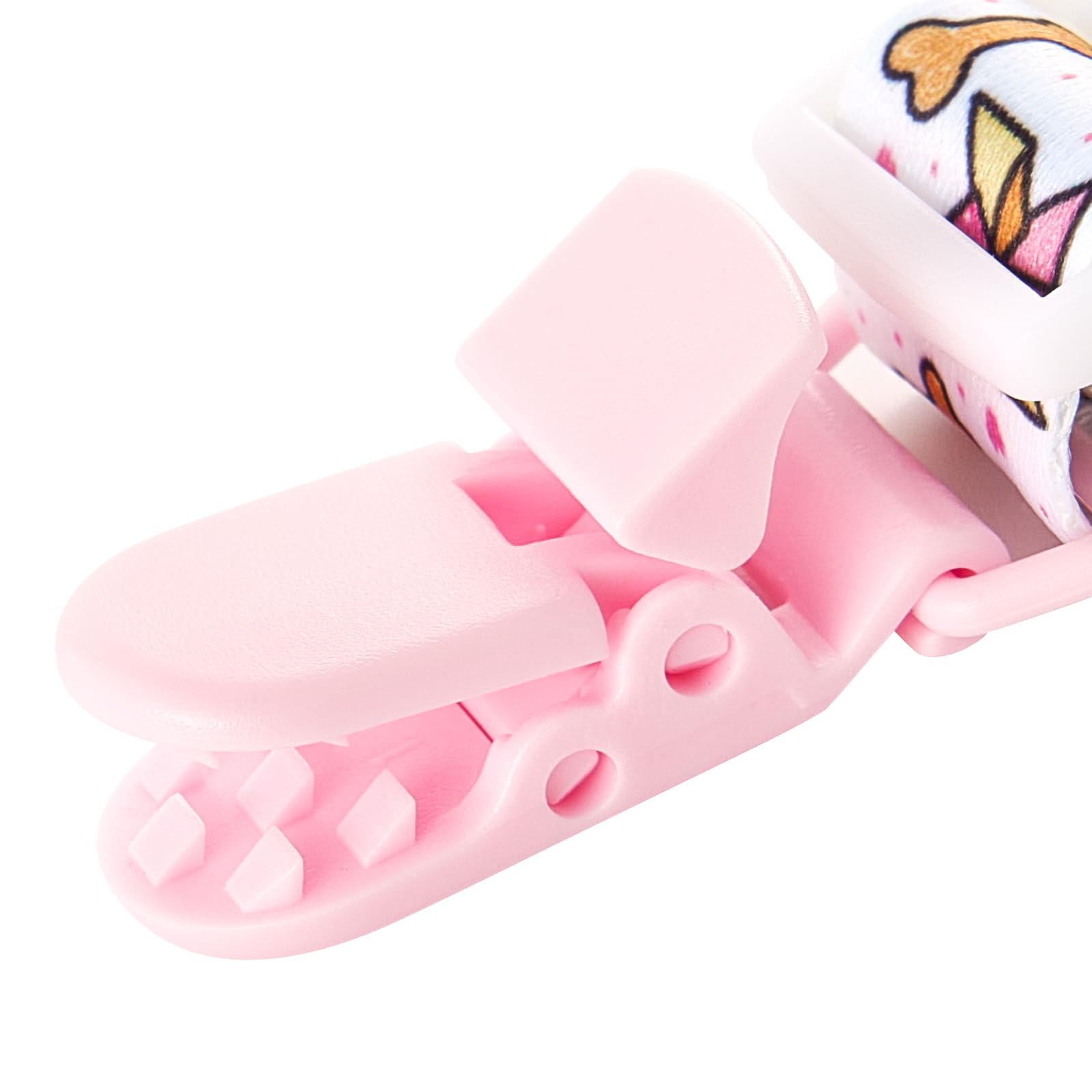 Somniumnight Cute Adult Size Clips: Long Size for Binky Pacifier - 3 Pack Set for Adults Only, White,Purple,Yellow,Pink, XL - Image 2