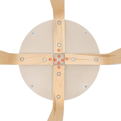 Miniatura 8 de Juego de 8 taburetes apilables, taburete redondo de madera maciza de color sólido de 17 pulgadas de alto, esquinas redondeadas, asientos flexibles