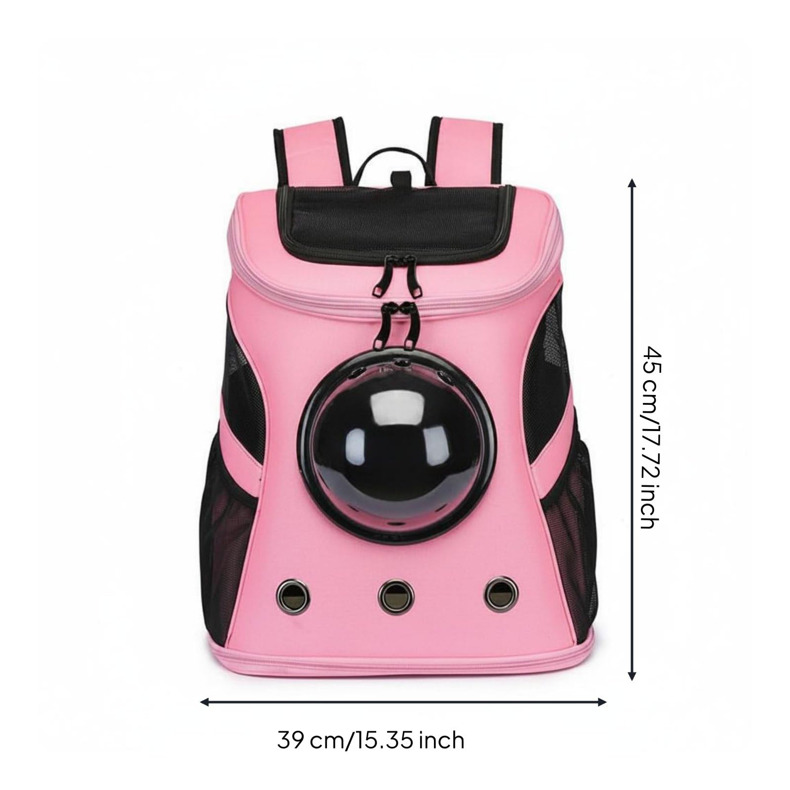 Zaino Trasportino per Gatti Zaino Trasporto Capsule con Rete Traspirante E Trasparente in Oxford E Nylon Portatile Adatto a Passeggiate Visite Veterinarie Viaggi
