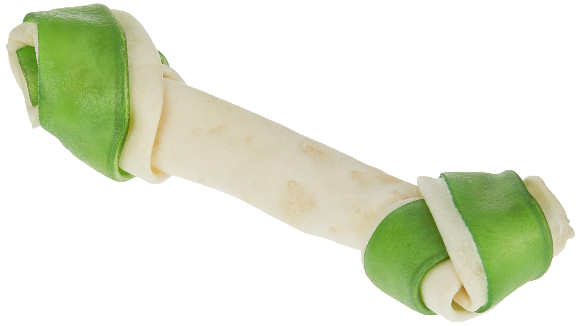 Les Filous 1X White Knotted Bone Bi- Colour With Chlorophyll 6"-6.5" (15-16.5Cm)