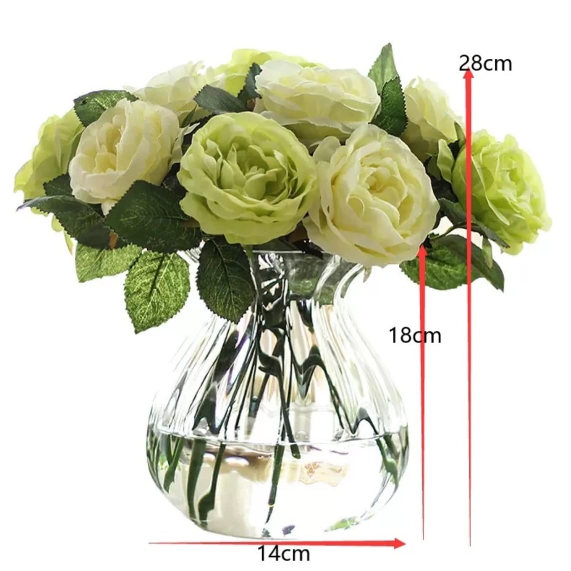 Künstliche Blumen Wunderschön Künstliche Blumen Künstliche Rosen Zweig Gefälschte Blumenvase Set Hochzeitsdeko Künstliche Blumen wie Echt