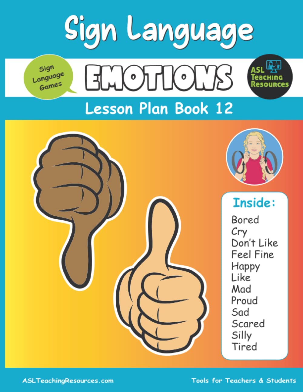 Buy Sign Language Emotions Lesson Plan Book 12 ASL Teacher and Student